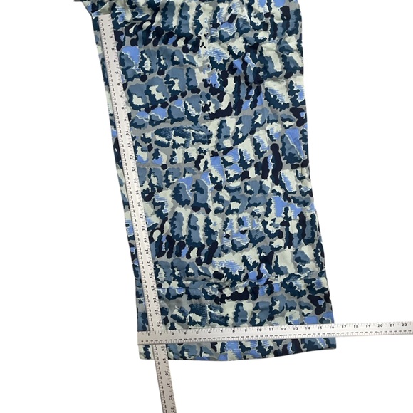 Stylish Blue Patterned Wide Leg Pants - Picture 6 of 12